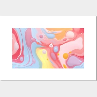 Abstract oil and water mix background Posters and Art